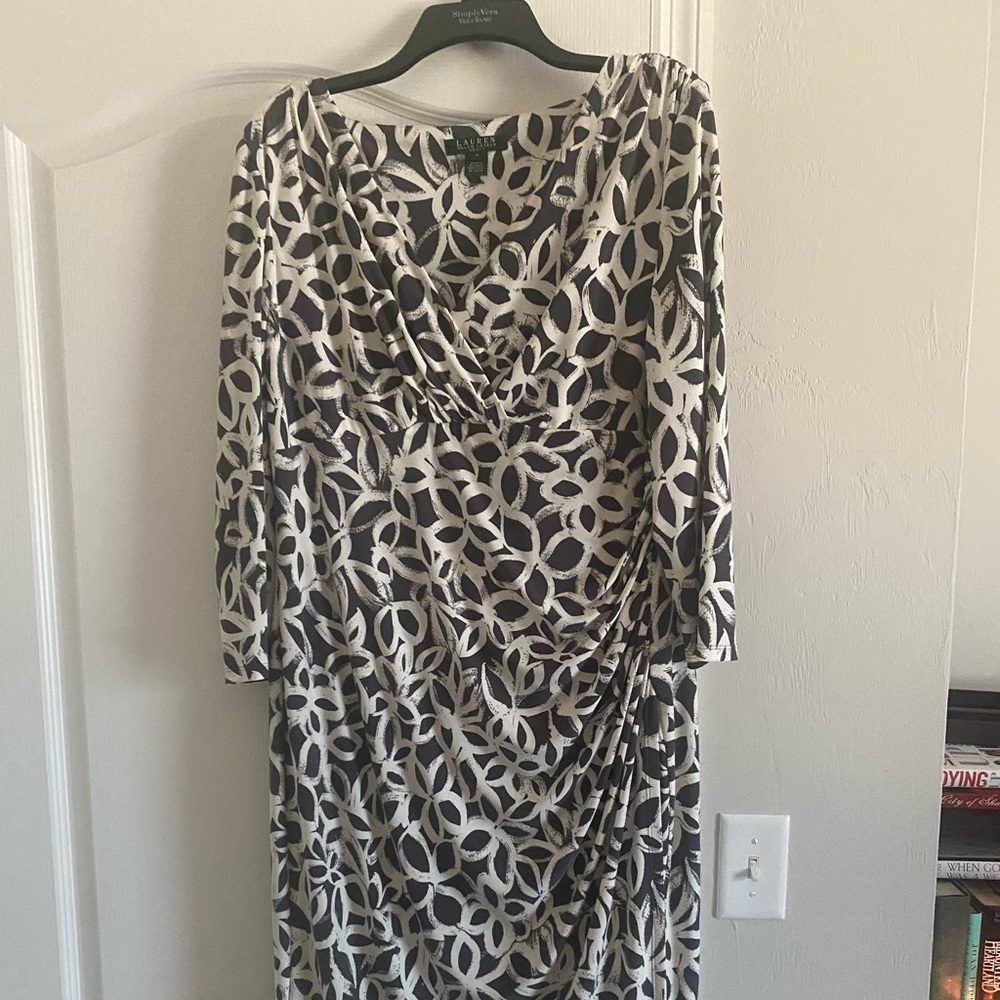 Lauren by Ralph Lauren faux wrap dress size 18